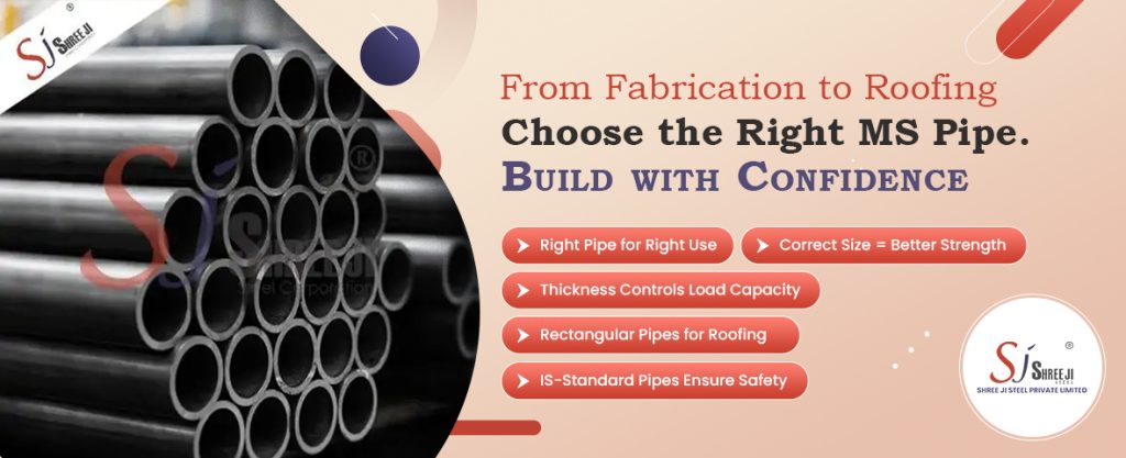 MS Pipe for Fabrication to Roofing