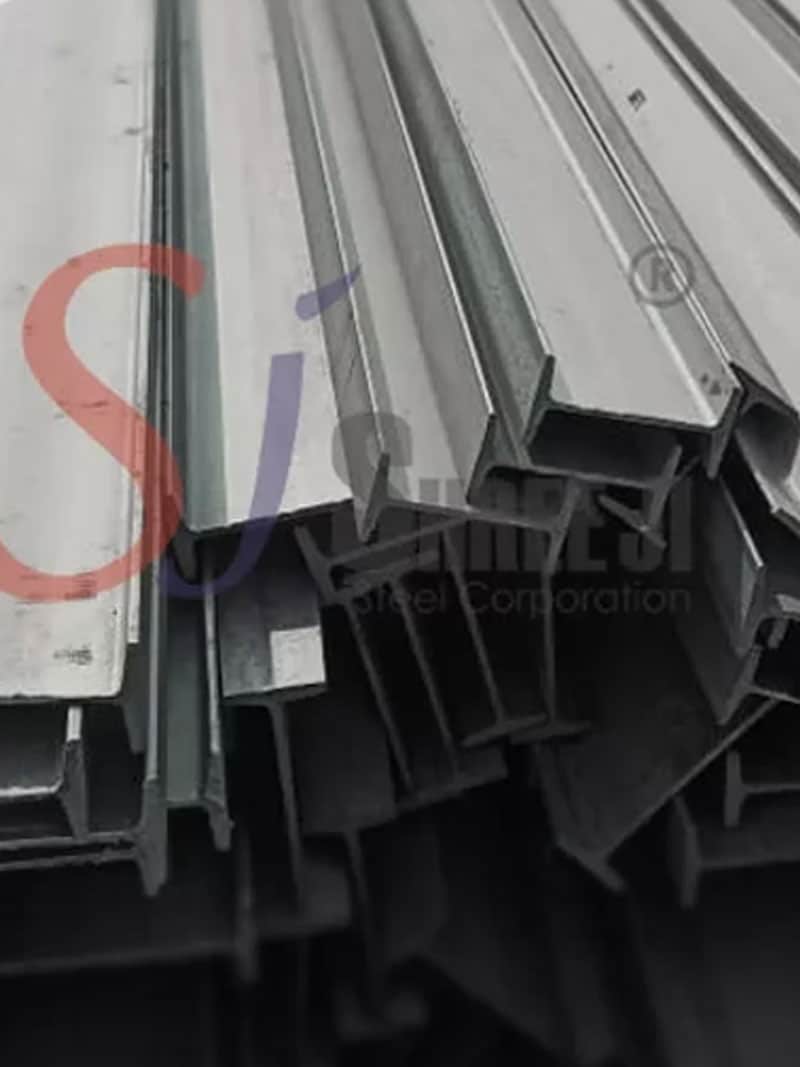 Iron Beam Stack at Shree Ji Steel Warehouse